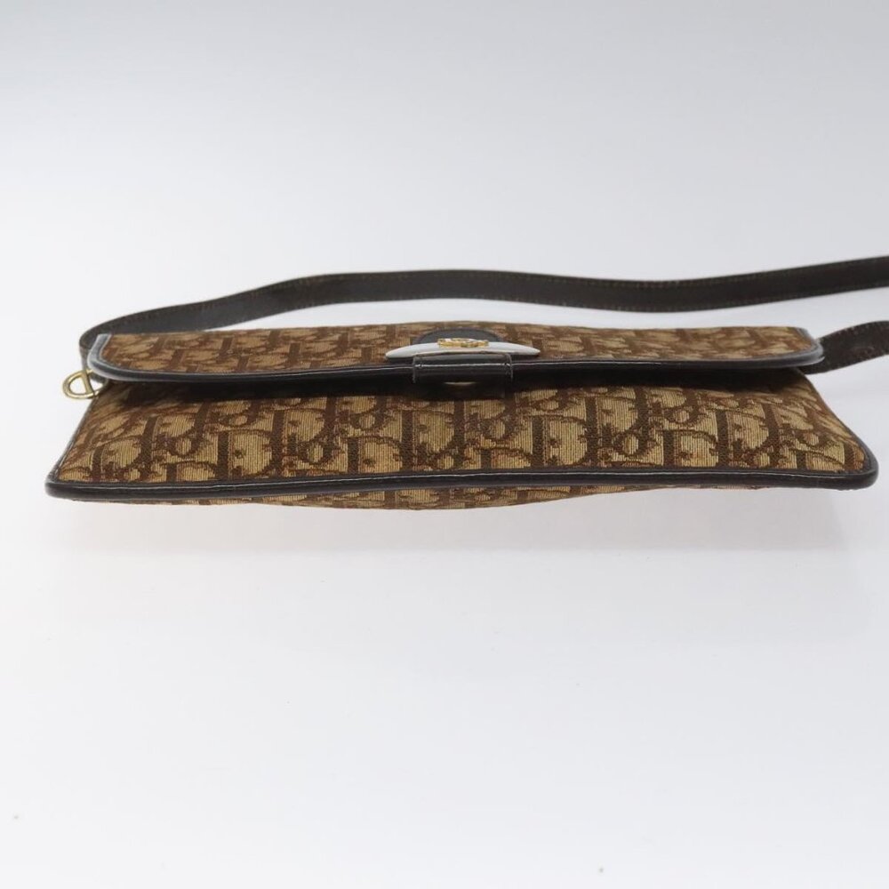 Christian Dior Trotter Canvas Shoulder Bag Brown Auth BD219 - Picture 6 of 16